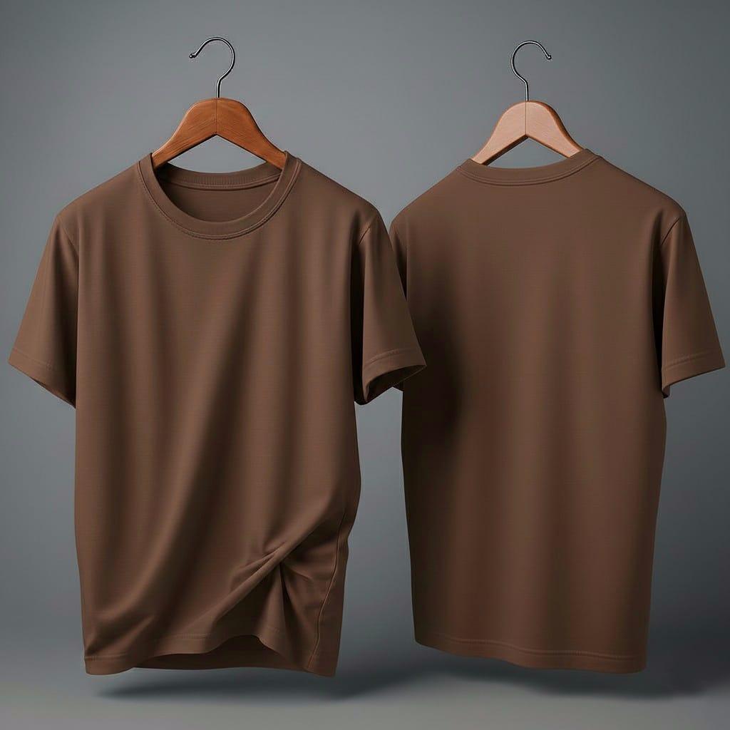 Drop Shoulder Pack of Two (Brown & Dark Gray)