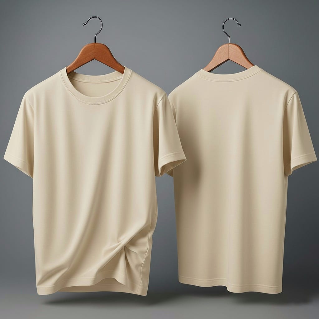Drop Shoulder Pack of Two (Cream & Maroon)