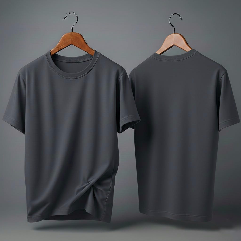 Drop Shoulder Pack of Two (Dark Gray & Red)