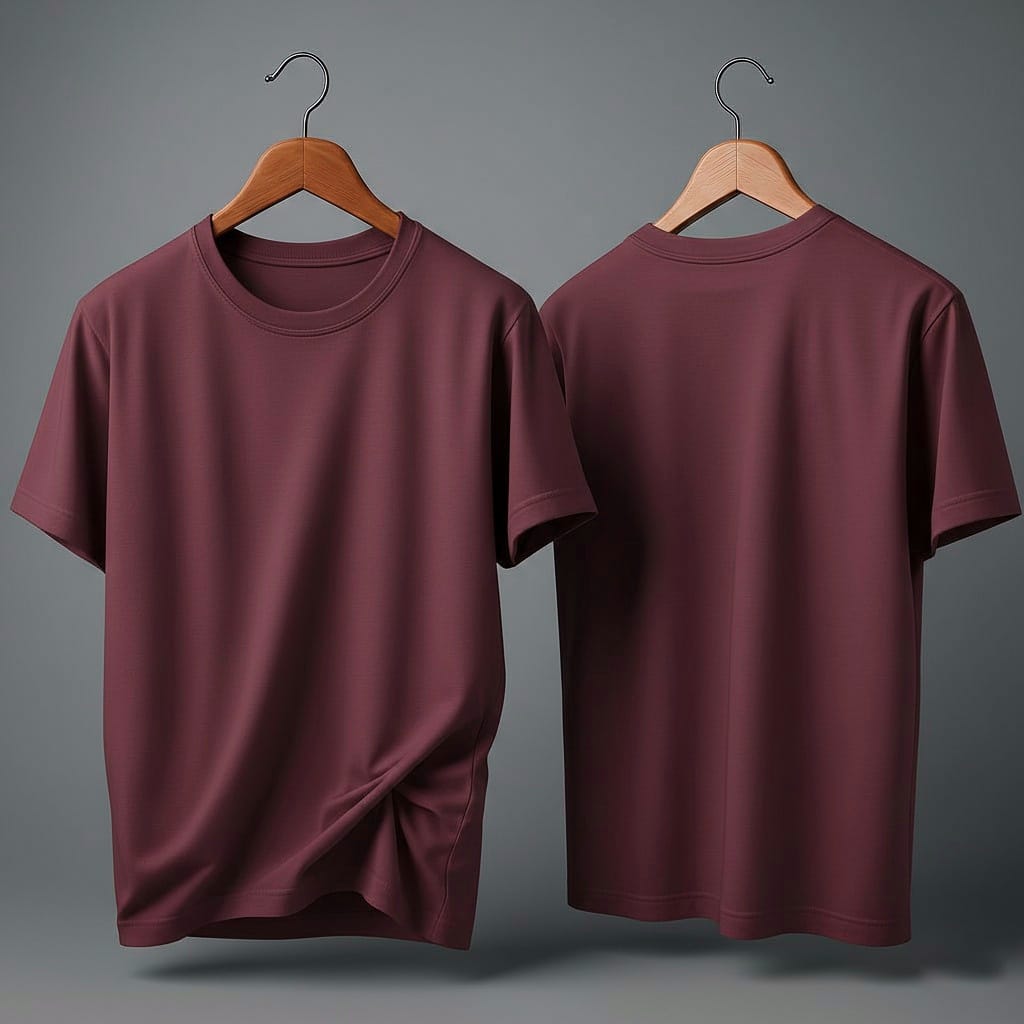 Drop Shoulder Pack of Two (Maroon & Olive Green)