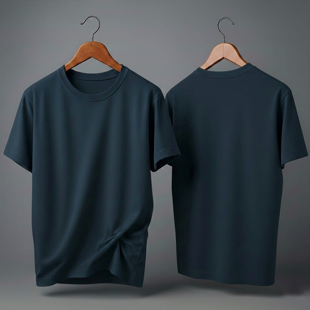 Drop Shoulder Pack of Two (Brown & Navy Blue)