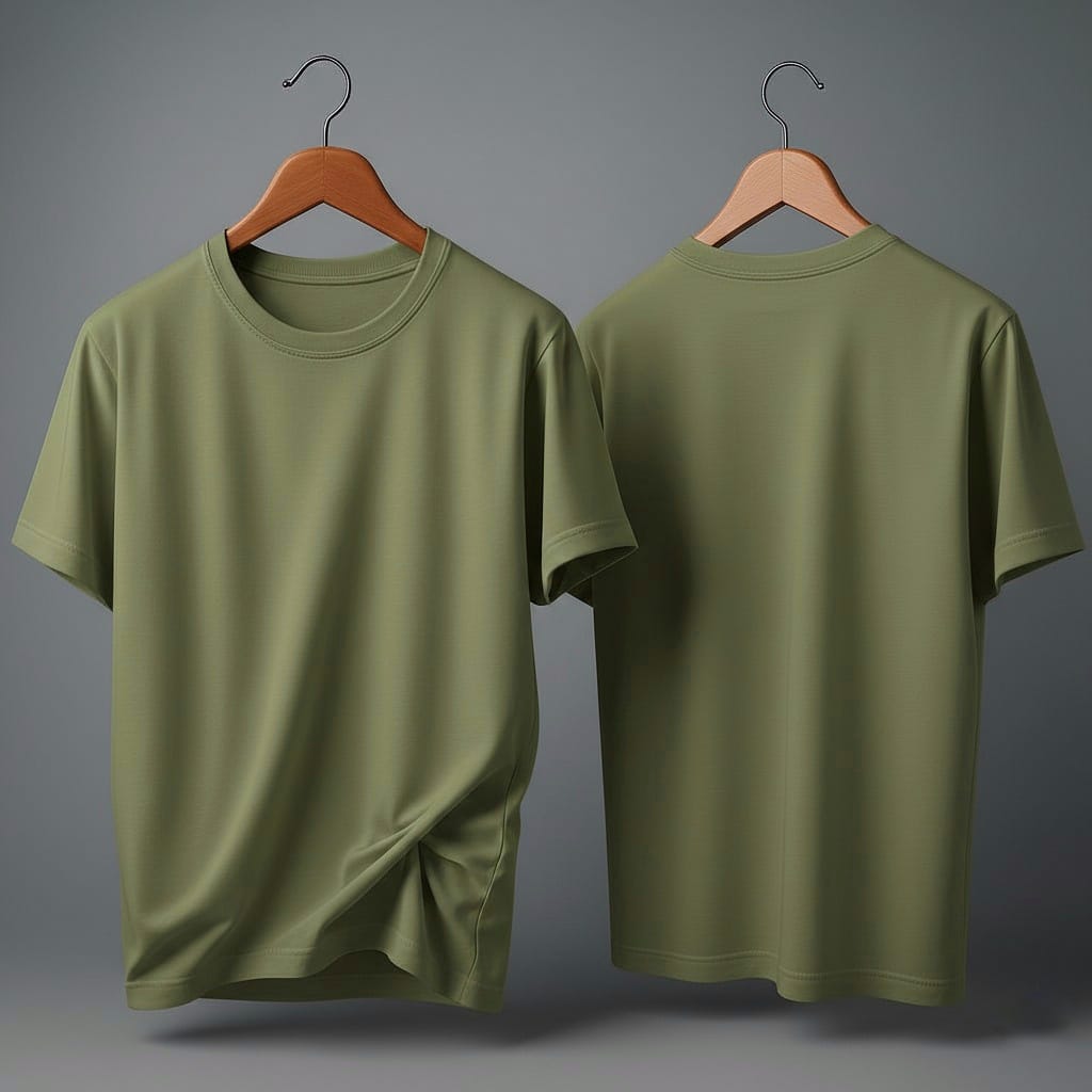 Drop Shoulder Pack of Two (Maroon & Olive Green)