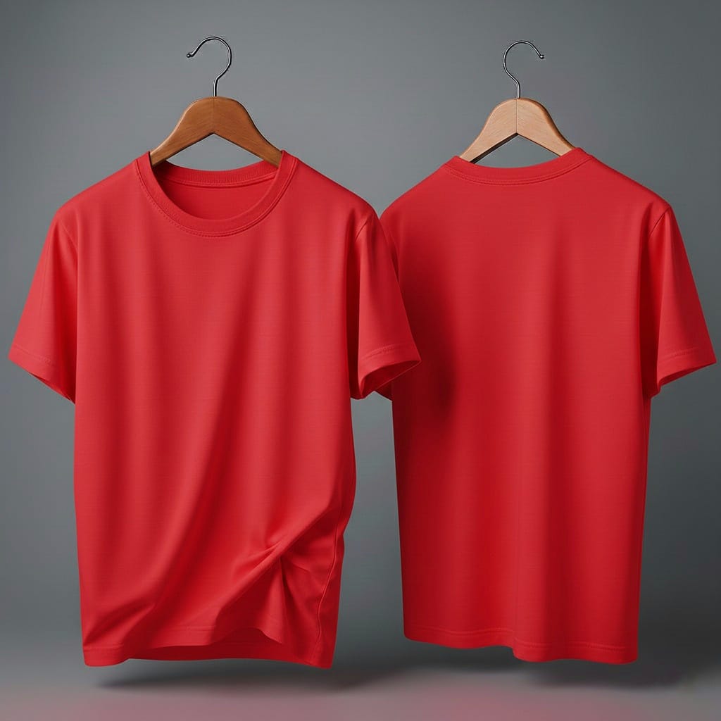 Drop Shoulder Pack of Two (Black & Red)